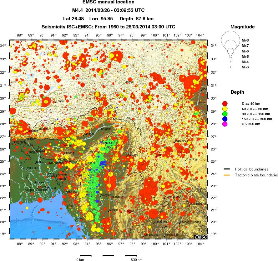 wide historical seismicity