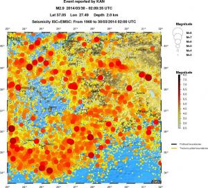 regional magnitude historical seismicity