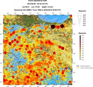 regional magnitude historical seismicity