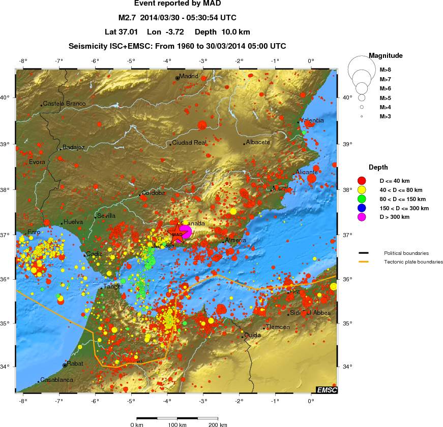 regional historical seismicity