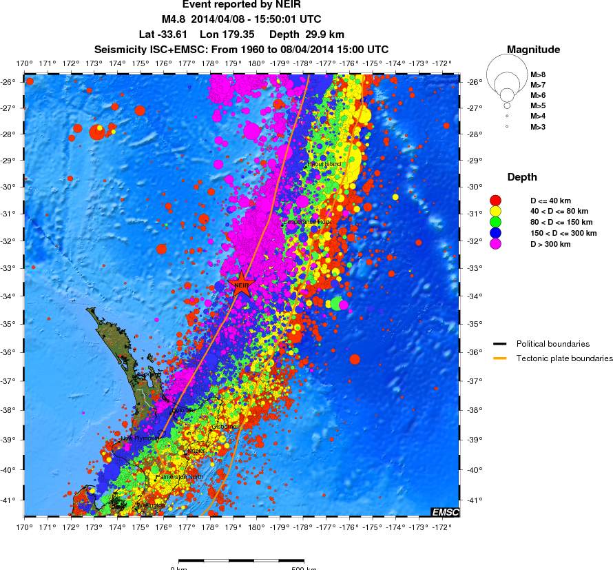 wide historical seismicity