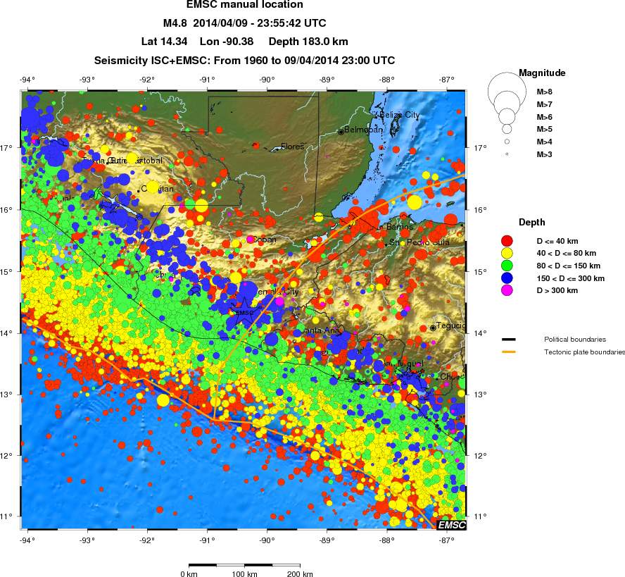 regional historical seismicity