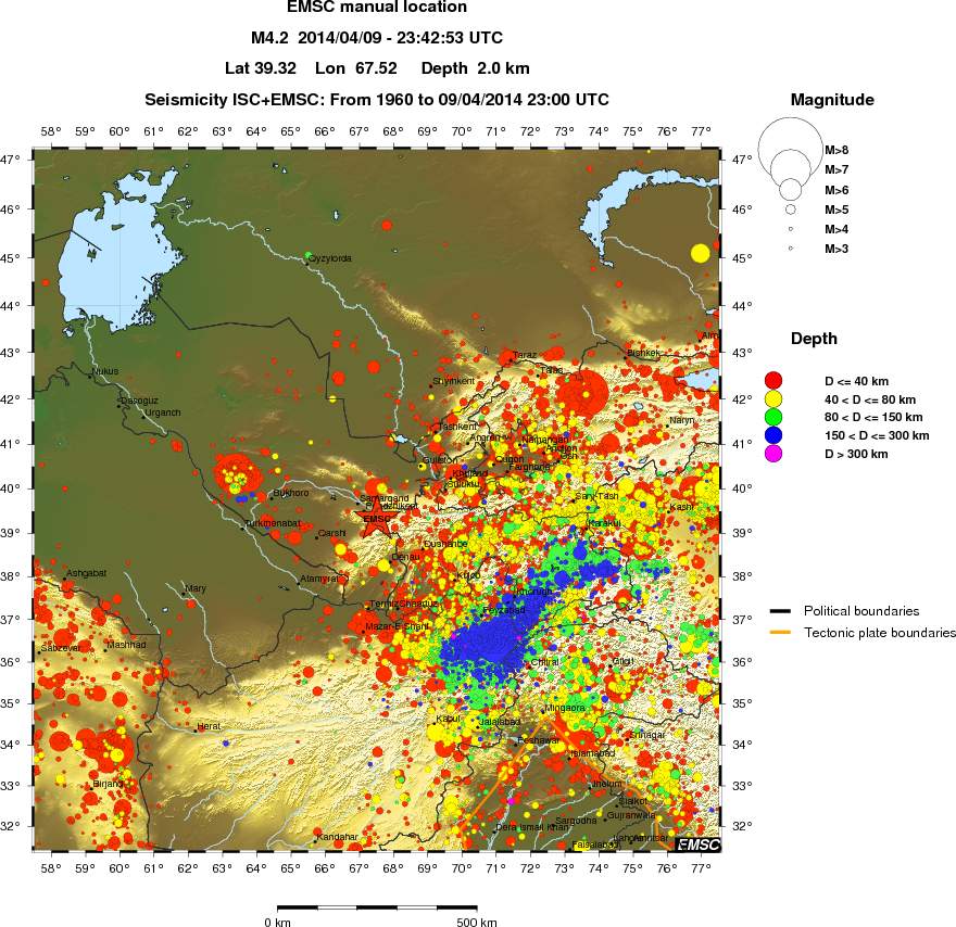 wide historical seismicity