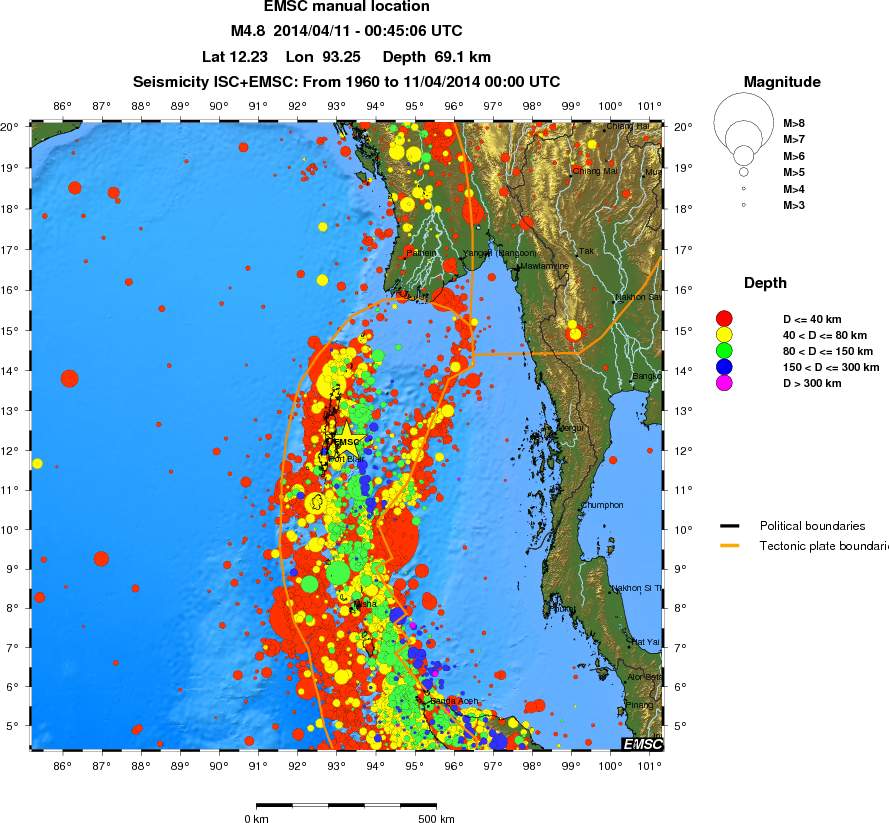 wide historical seismicity