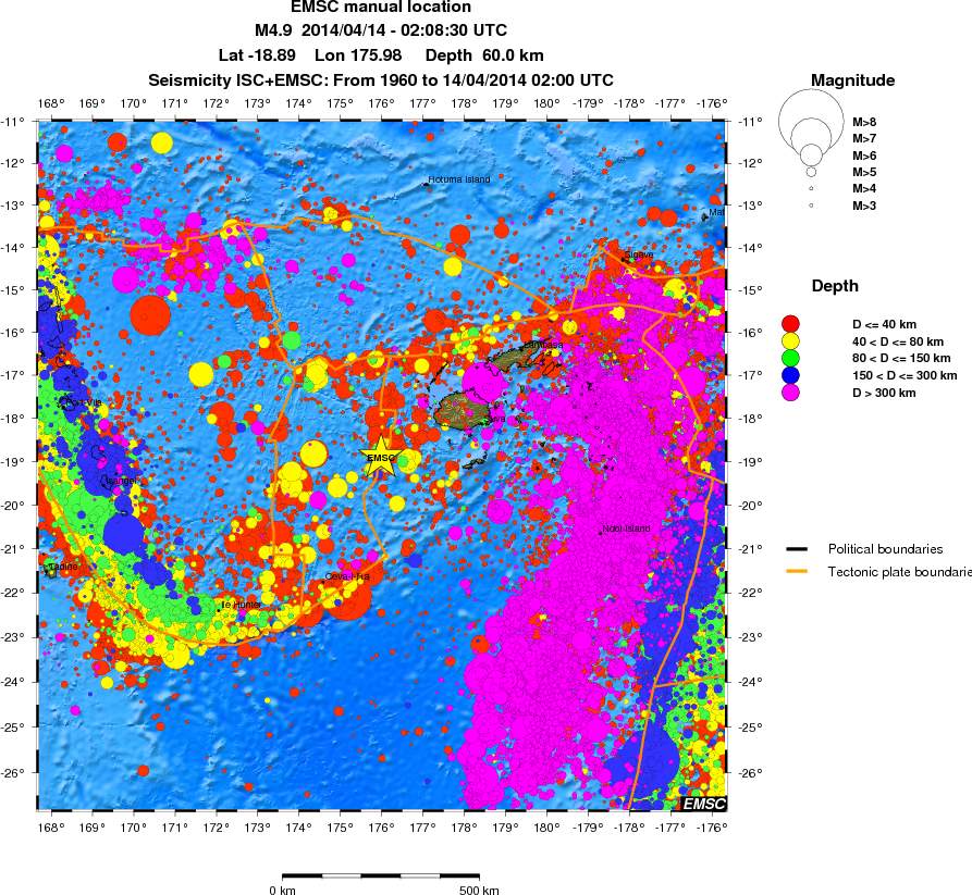 wide historical seismicity