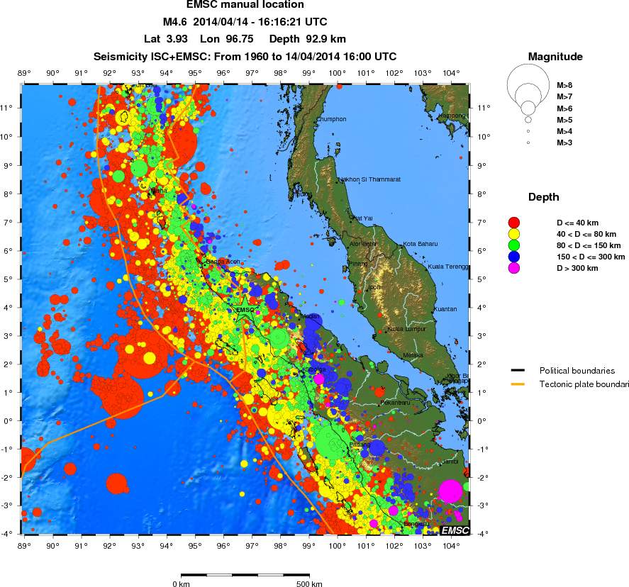 wide historical seismicity