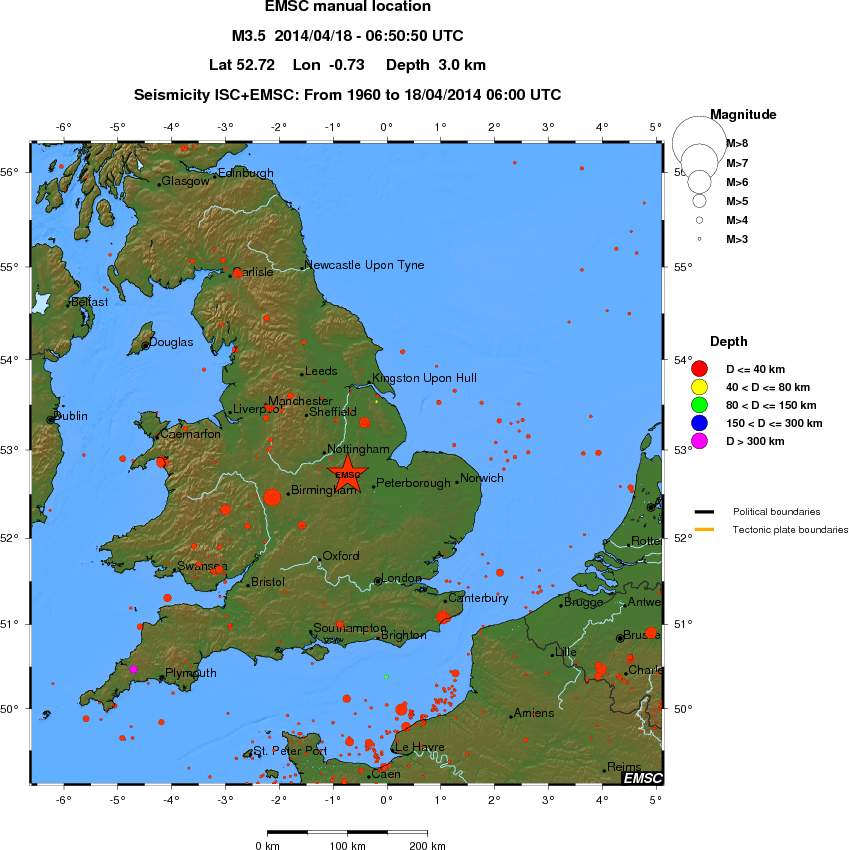 regional historical seismicity
