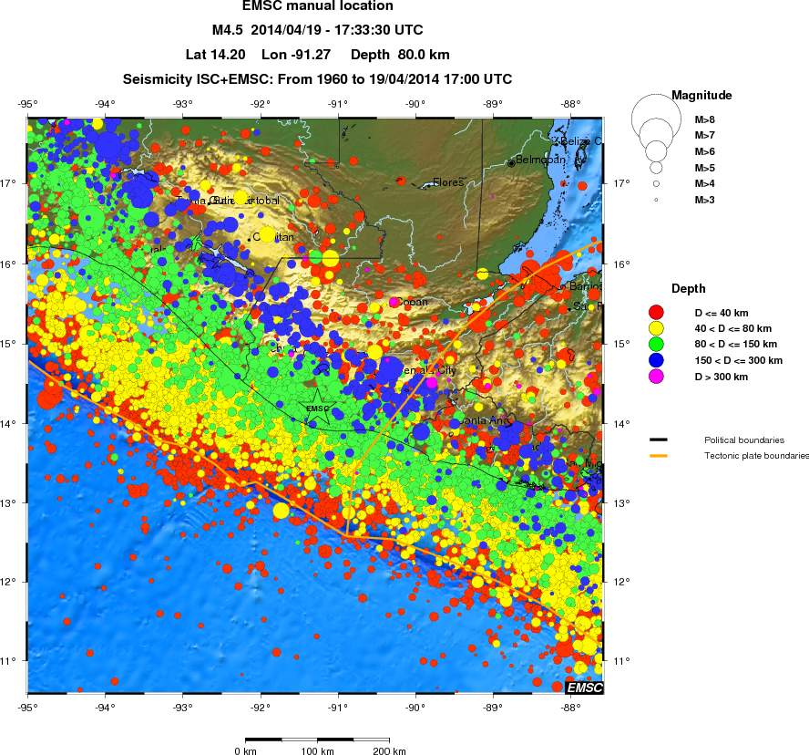 regional historical seismicity