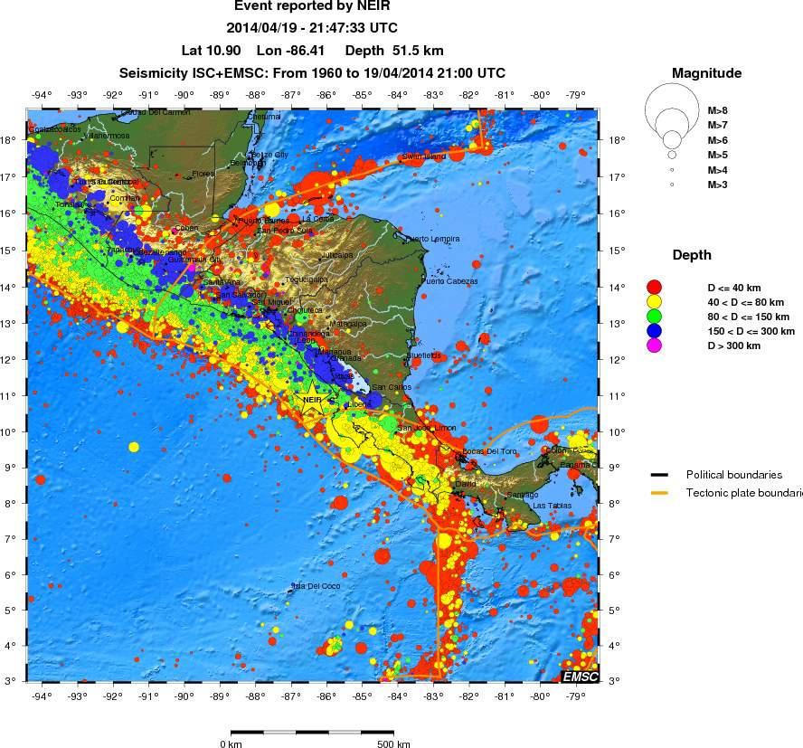 wide historical seismicity