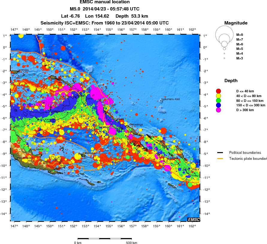 wide historical seismicity