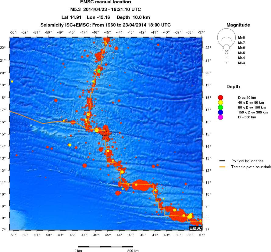 wide historical seismicity