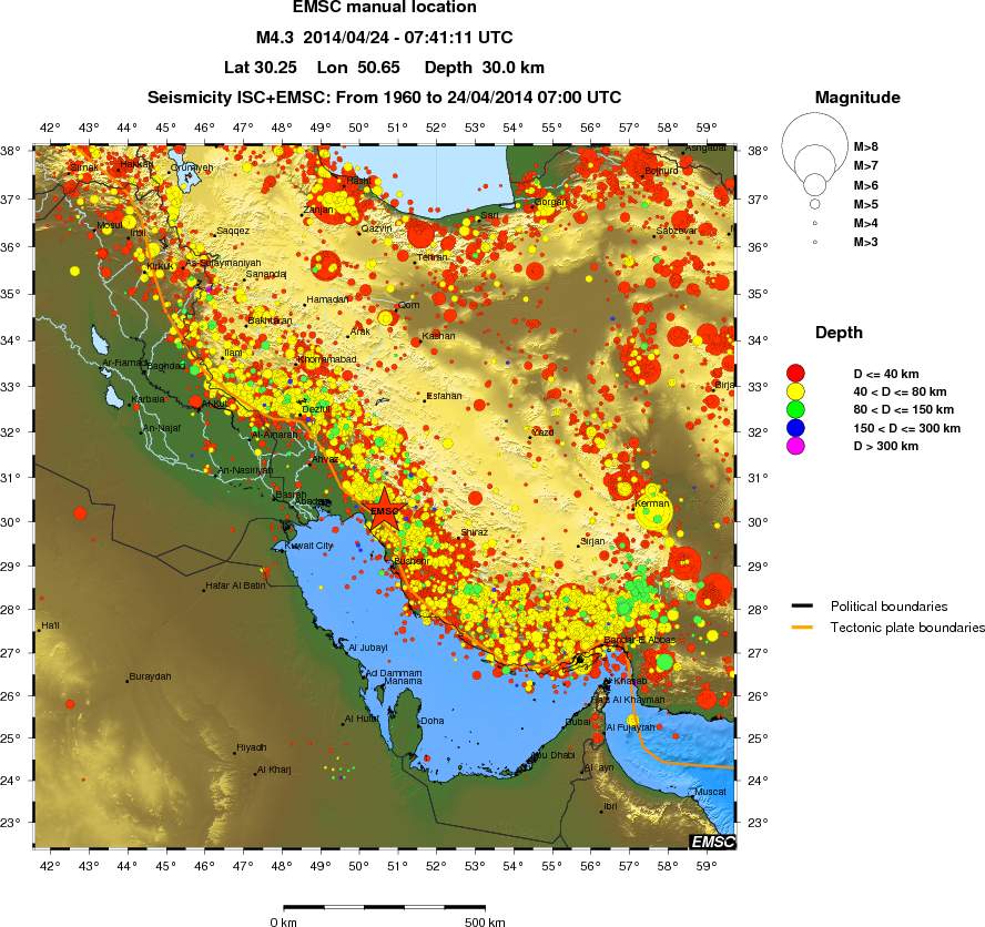 wide historical seismicity