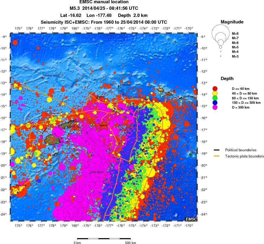 wide historical seismicity