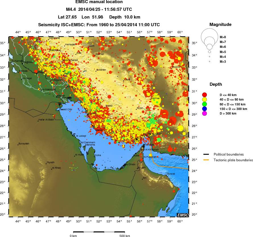 wide historical seismicity