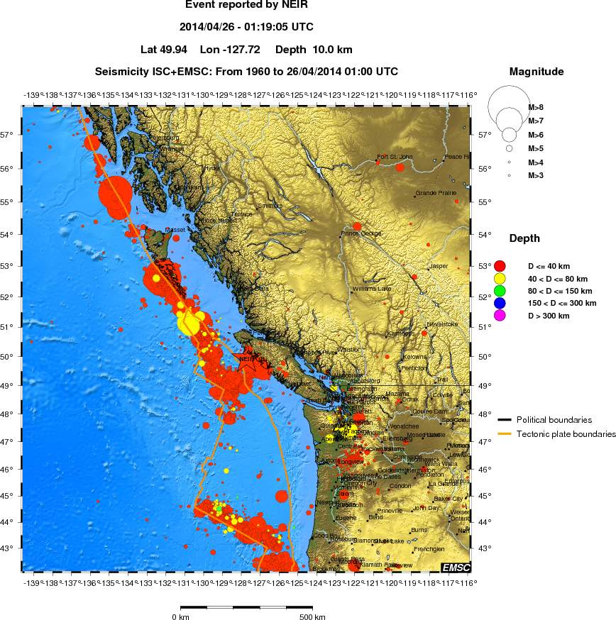 wide historical seismicity