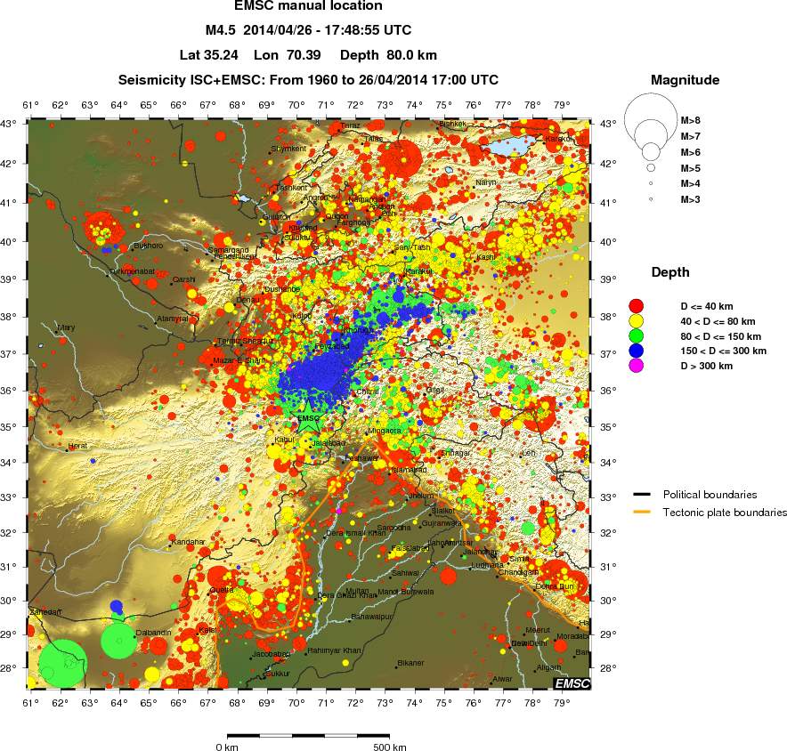 wide historical seismicity
