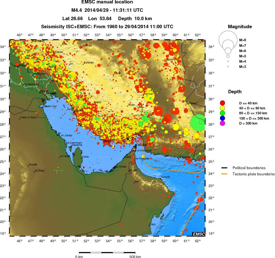 wide historical seismicity