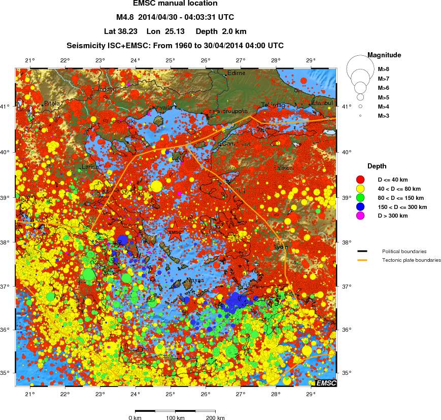 regional historical seismicity