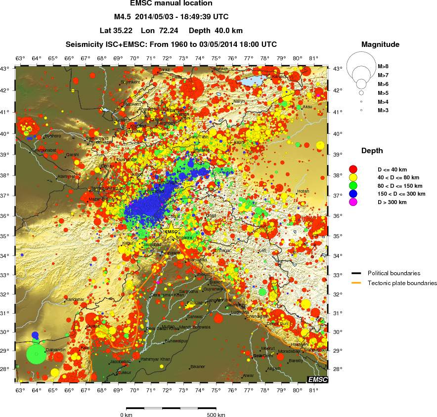 wide historical seismicity