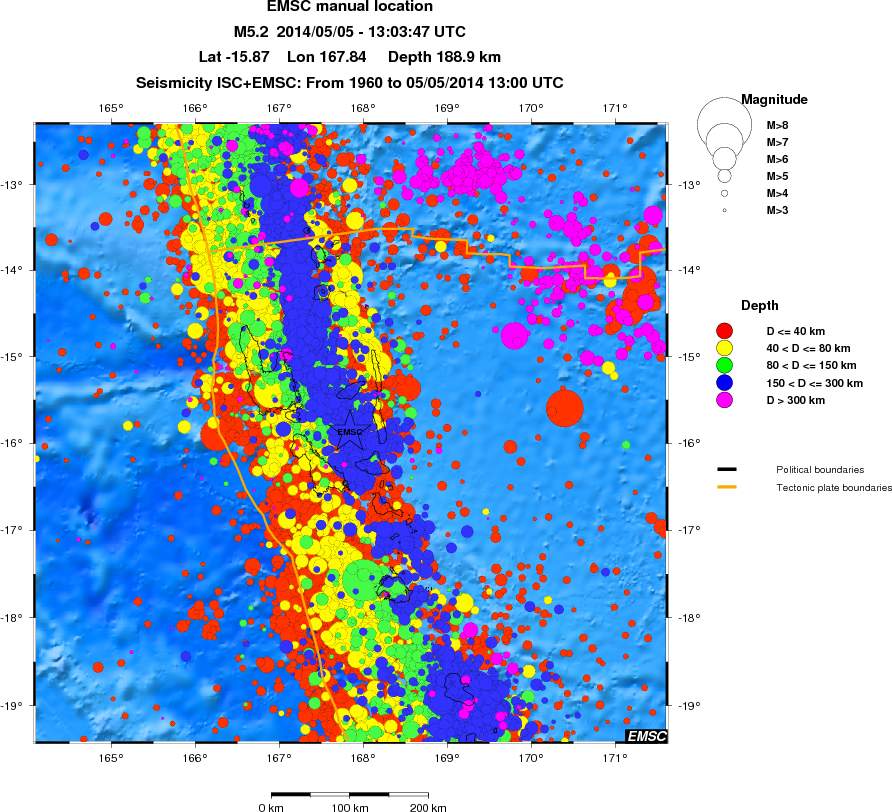 regional historical seismicity