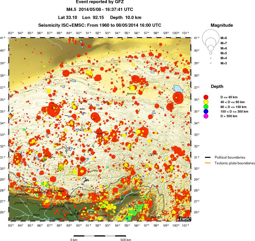 wide historical seismicity