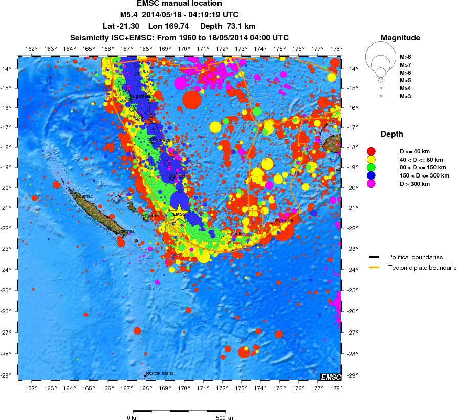 wide historical seismicity