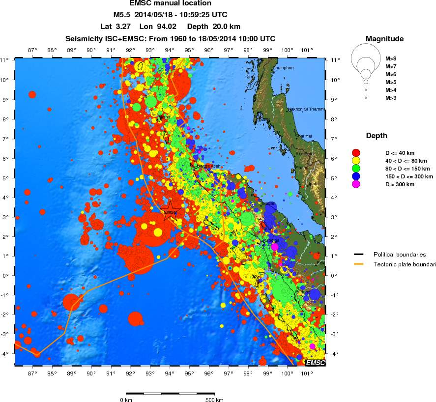 wide historical seismicity