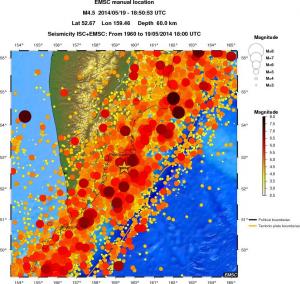 regional magnitude historical seismicity