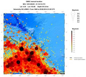 regional magnitude historical seismicity