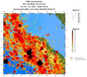 regional magnitude historical seismicity