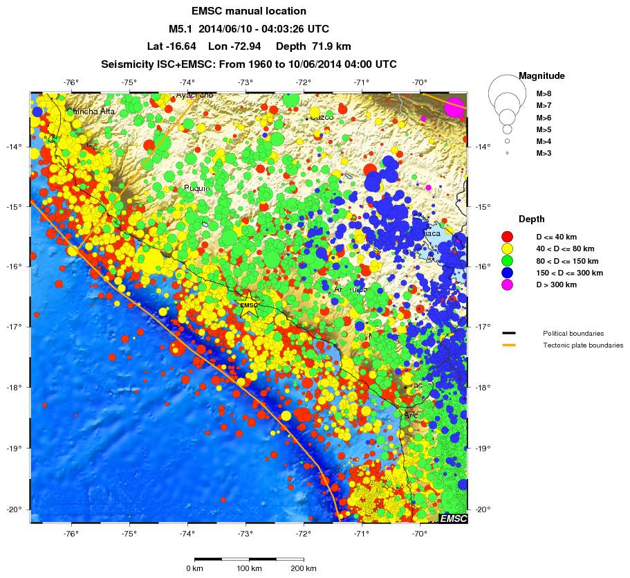 regional historical seismicity