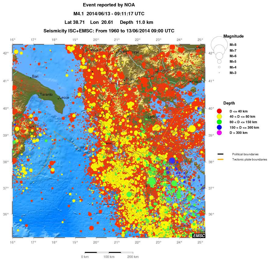 regional historical seismicity
