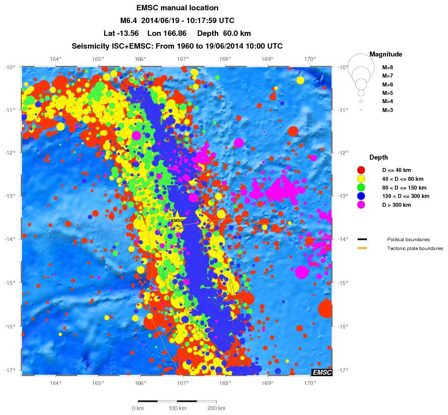 regional historical seismicity