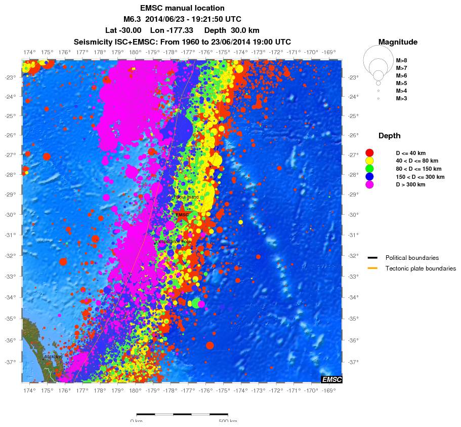 wide historical seismicity