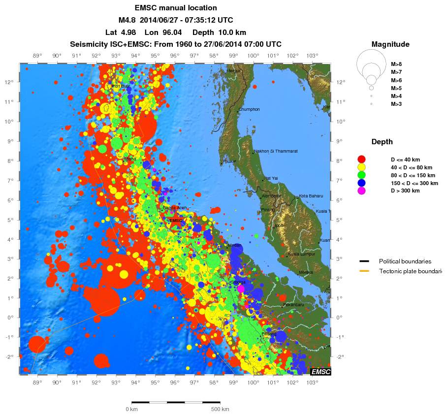 wide historical seismicity