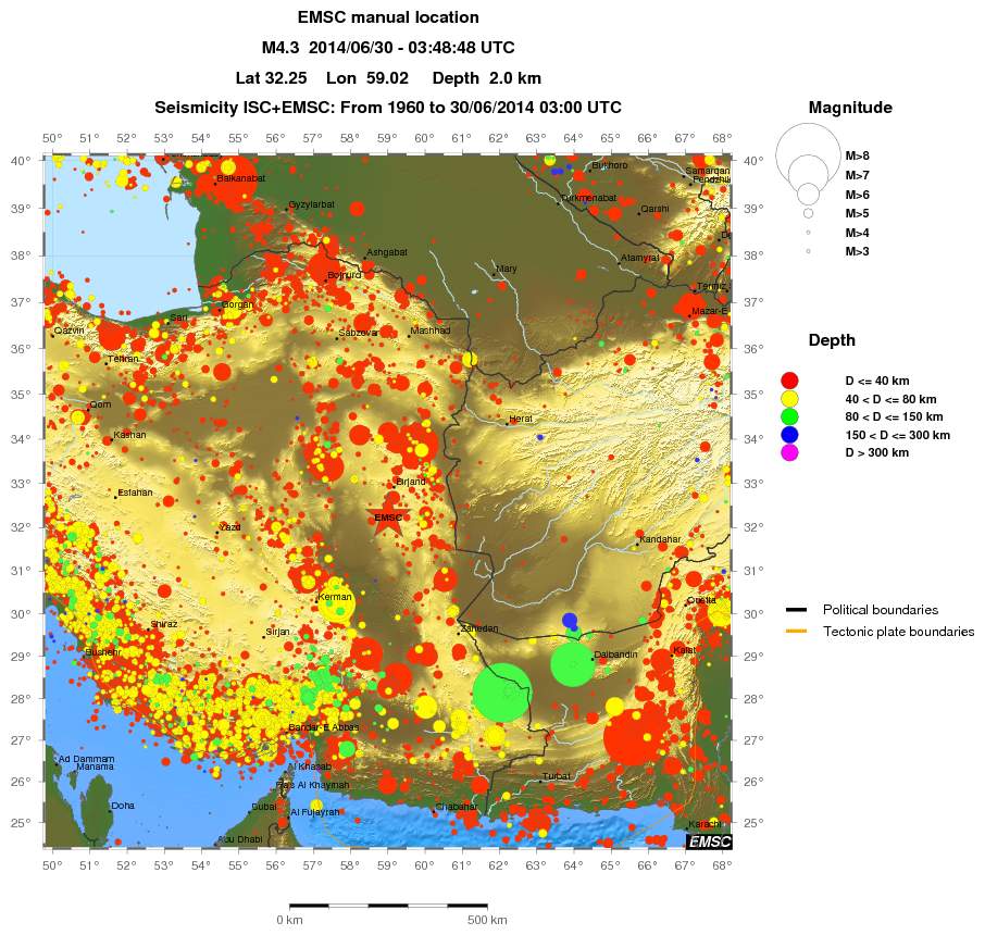 wide historical seismicity