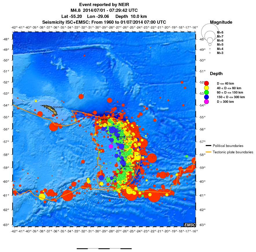 wide historical seismicity