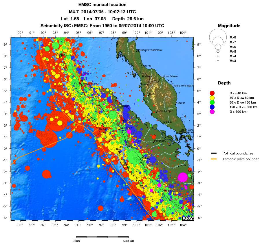 wide historical seismicity