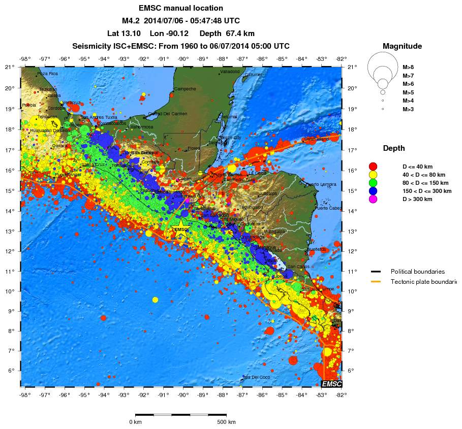 wide historical seismicity