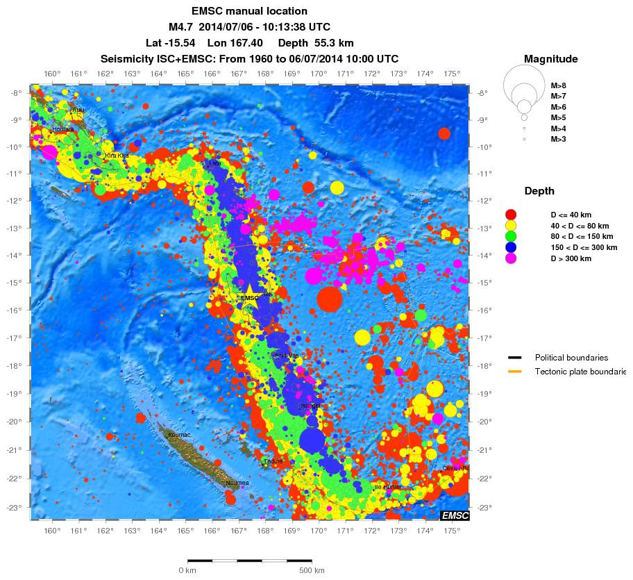wide historical seismicity