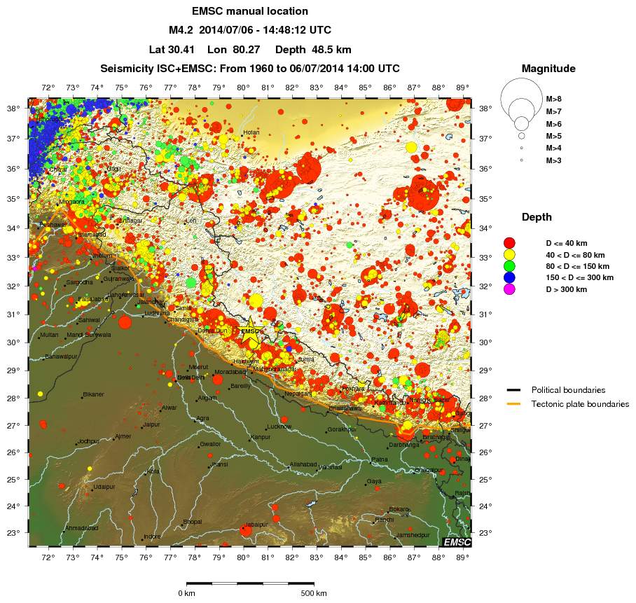 wide historical seismicity