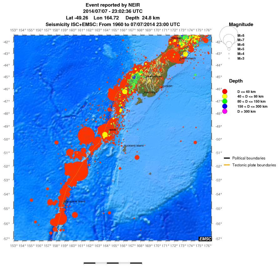 wide historical seismicity