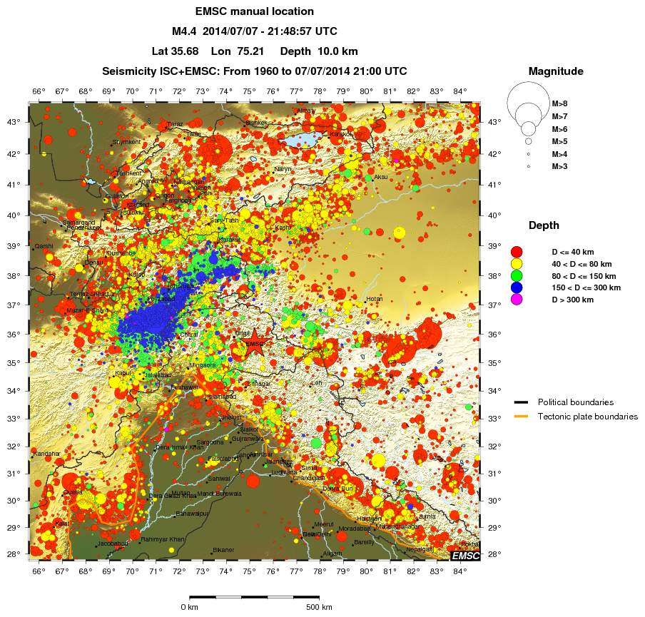wide historical seismicity