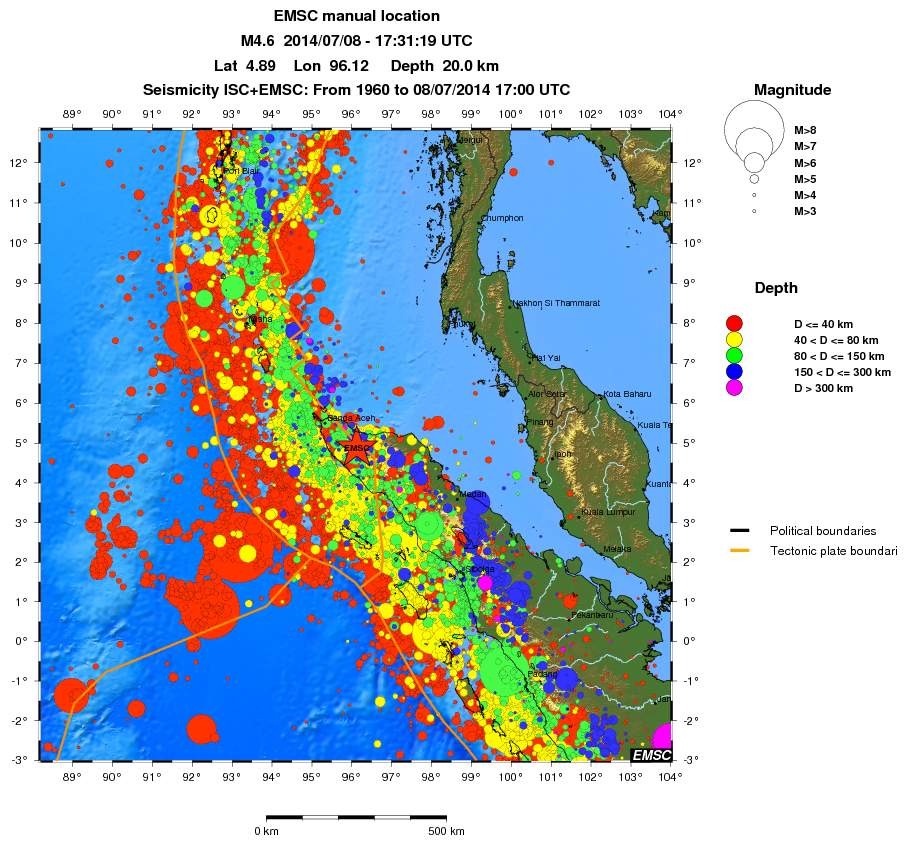 wide historical seismicity