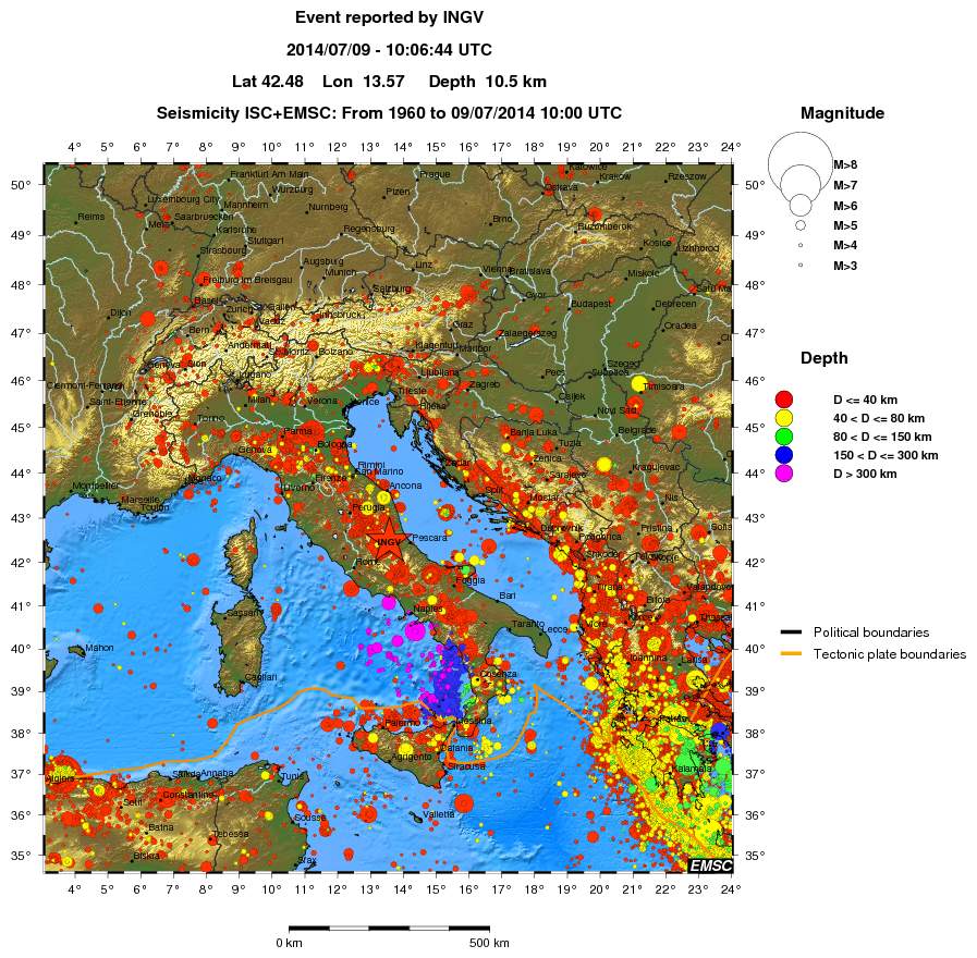 wide historical seismicity