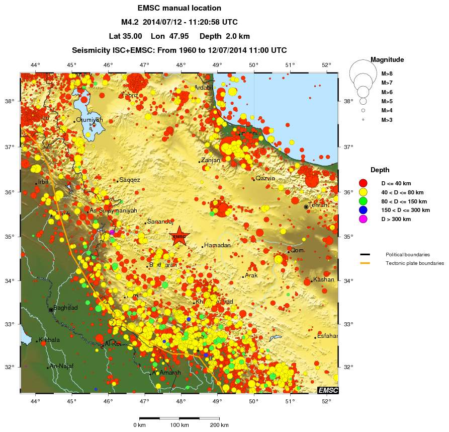 regional historical seismicity