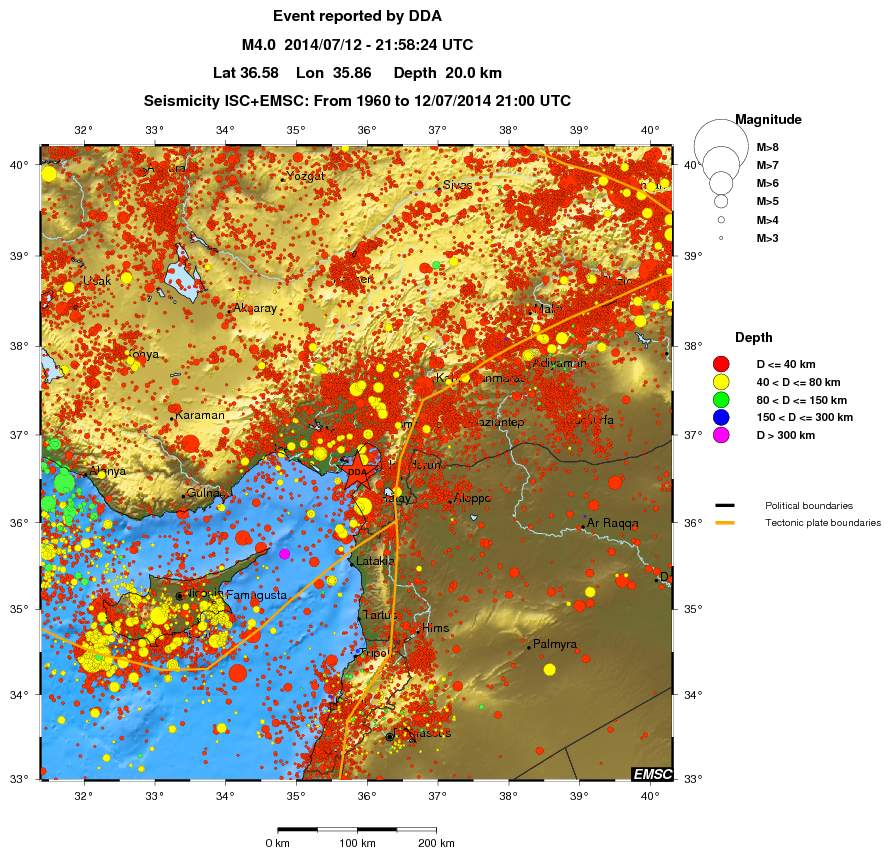 regional historical seismicity