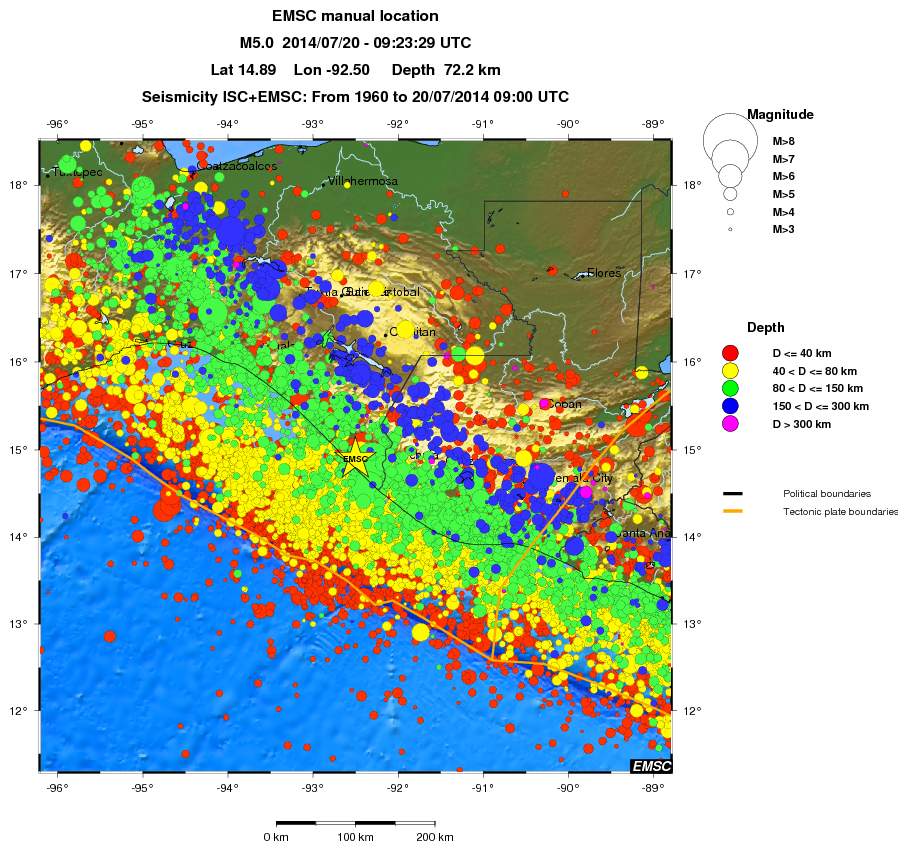 regional historical seismicity