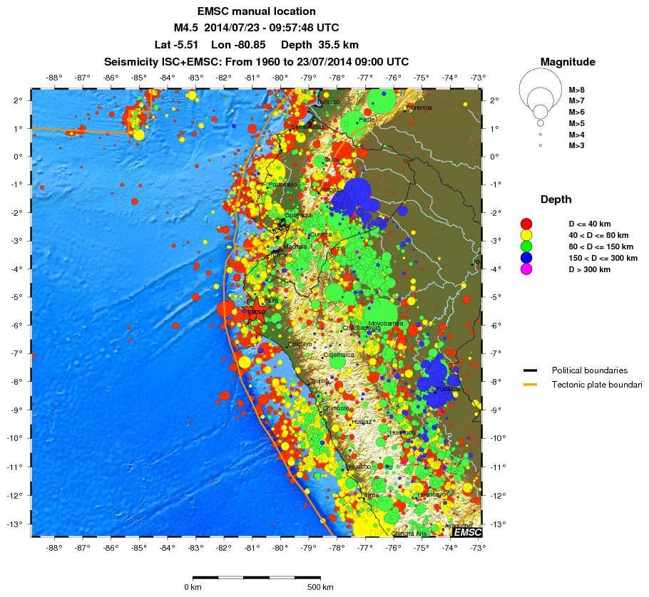 wide historical seismicity