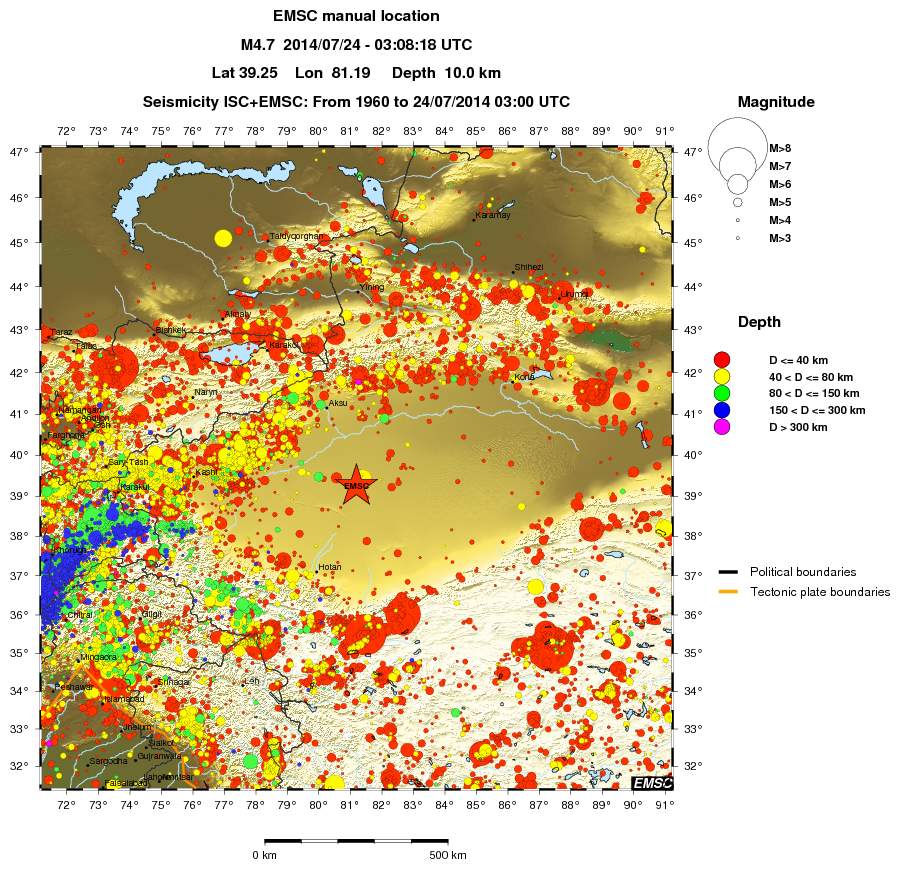 wide historical seismicity